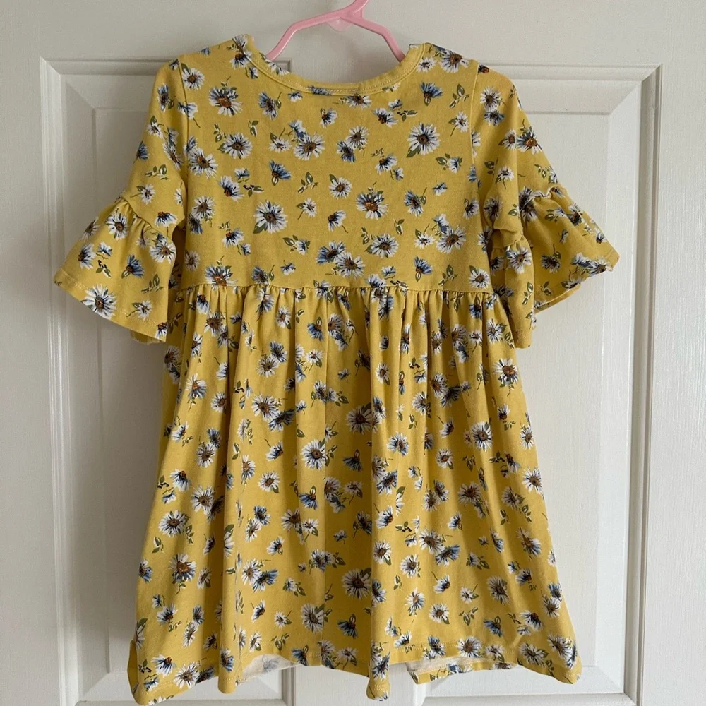 Bonnie Jean Yellow Smocked Ruffle Sundress